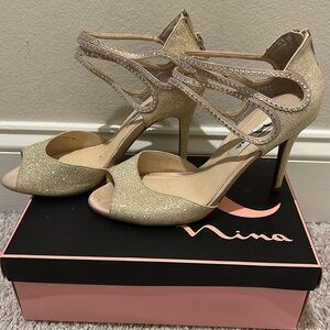 Nina Women's Gold Heels